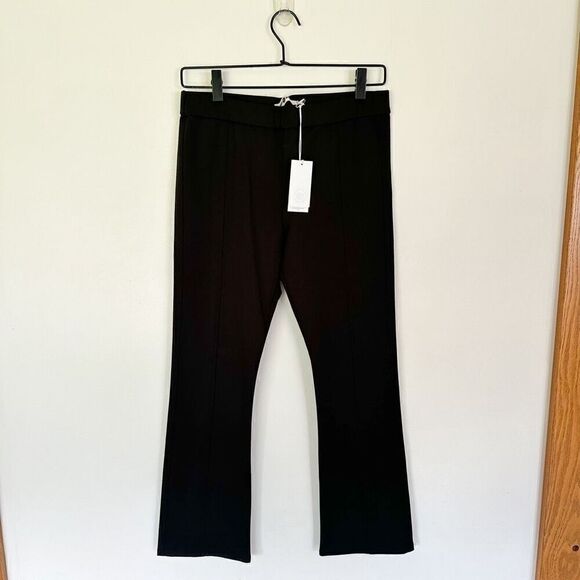 Tory Burch Sport Women’s Black Subtle Kick Flare Stretch Knit Mid Rise Cropped L - Picture 4 of 11